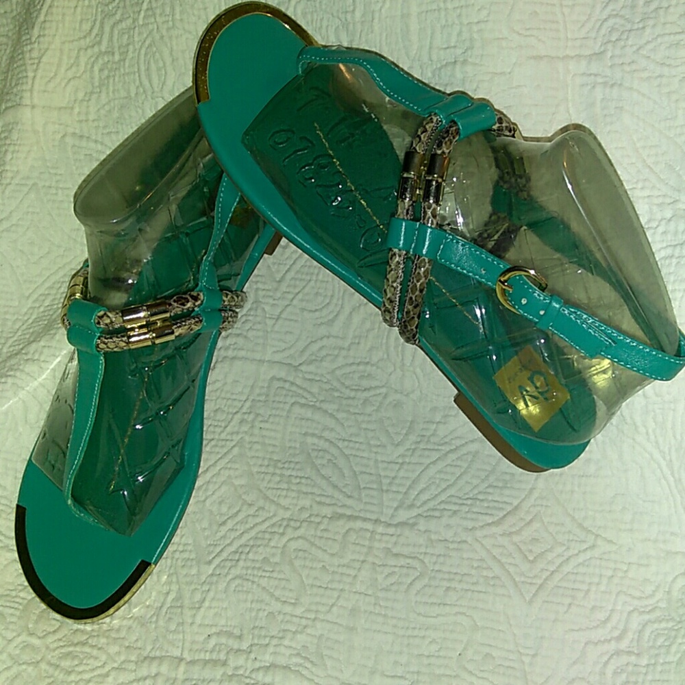 DOLCE VITA"DARCIE" TURQUOISE THONG SANDALS
